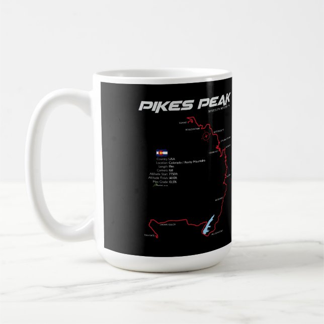 Pikes Peak Colorado USA Route 01 Kaffeetasse (Links)
