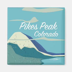 Pikes Peak Colorado vintage Reiseposter Magnet