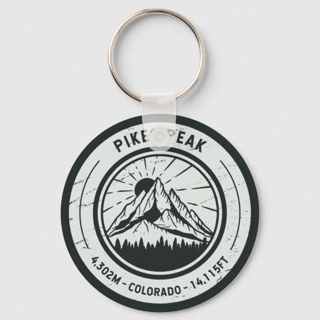 Pikes Peak Colorado Wandern Schlüsselanhänger (Vorderseite)