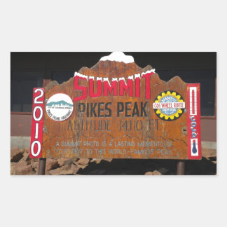 Pike's Peak Summit, Colorado Rechteckiger Aufkleber