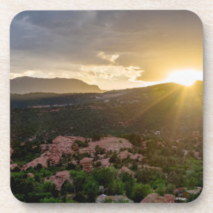 Pikes Peak Sunset Dessous de verre Haze Set