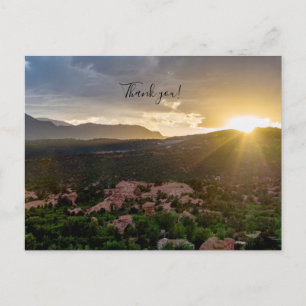Pikes Peak Sunset Haze Merci Carte Postale