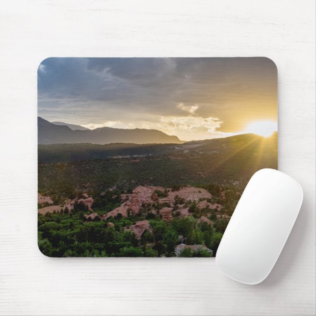 Pikes Peak Sunset Haze Mousepad (Mit Mouse)