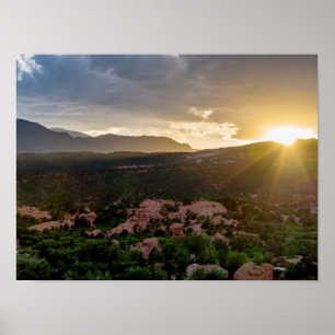 Pikes Peak Sunset Haze Poster