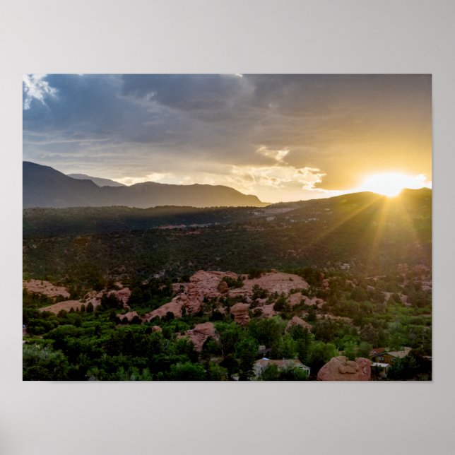 Pikes Peak Sunset Haze Poster (Vorne)