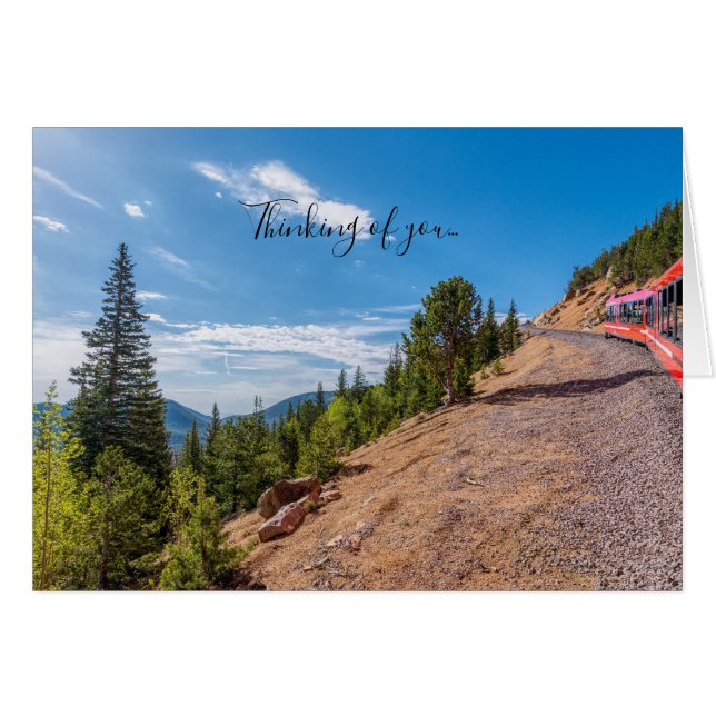 Pikes Peak Train Ride Denken Sie an Ihre Karte (Vorderseite (Horizontal))