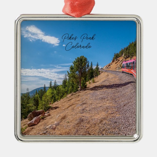 Pikes Peak Train Ride Premium Ornament Aus Metall (Vorne)