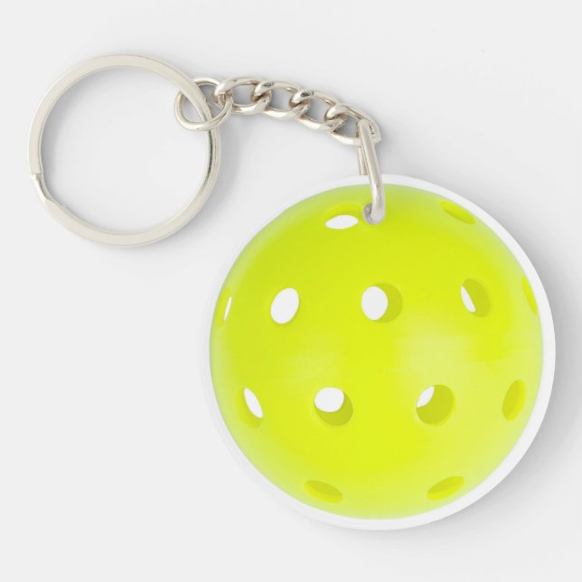 Pikleball Monogramm TEXT 2 Seiten personalisieren Schlüsselanhänger (Vorderseite)