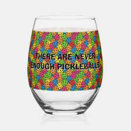 Pikleballs gibt es nie genug weinglas ohne stiel