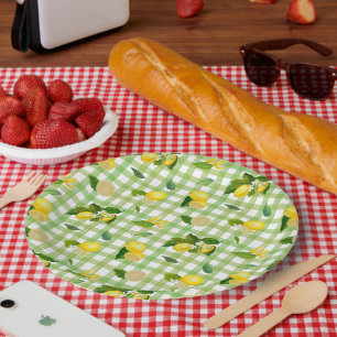 Piknik-Zitrus-Mittelmeer-Muster  Pappteller