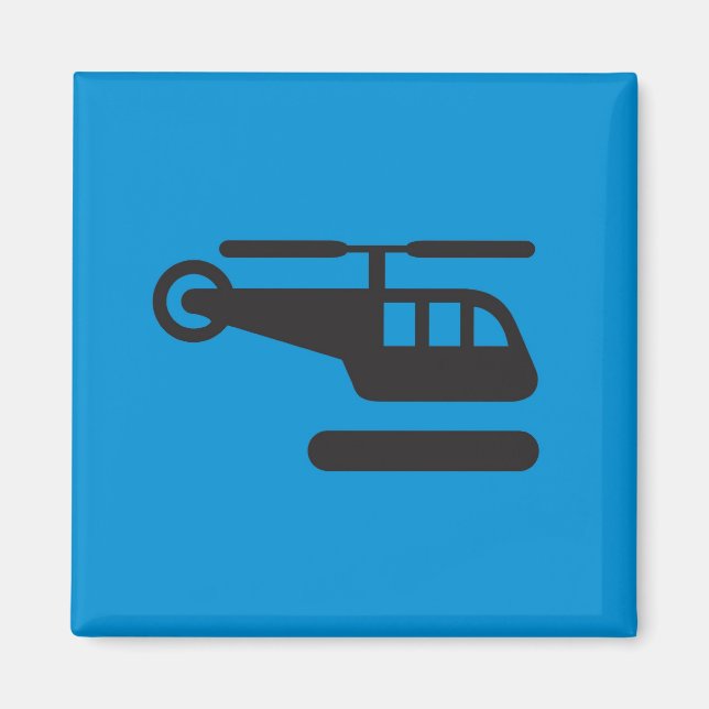 Piktogramm Magnet, Hubschrauber Magnet (Vorne)