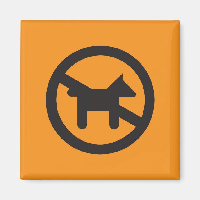 Piktogramm Magnet, keine Hunde Magnet (Vorne)