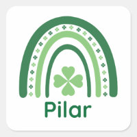 Pilar Name Clover Boho Rainbow