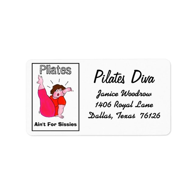 Pilates Ain nicht für Sissies! Labels Adressaufkleber (Vorne)