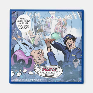 Pilates Airlines Rick London Funny Gifts Magnet