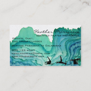 Pilates Aquarell-Visitenkarte Visitenkarte