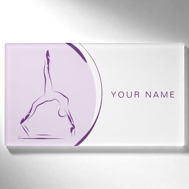 Pilates auf dem Reformer Namenschild (Vorderseite)
