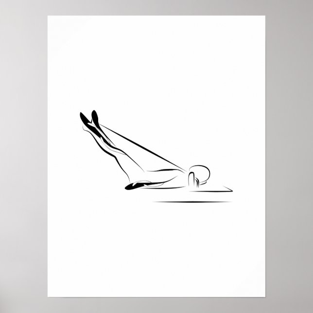 Pilates - Beinzirkel auf dem Reformer Poster (Vorne)