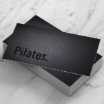 Pilates Beruflicher, fett formatierter Text Minima Visitenkarte<br><div class="desc">Berufliche Black Out Pilates Business Card.</div>