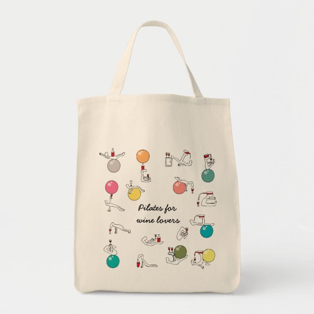 Pilates für Weinliebhabertasche Tragetasche (Vorne)