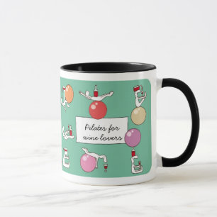 Pilates für Winelovers Tasse, grün Tasse