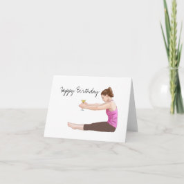 Pilates Happy Birthday Card mit Cocktail Karte