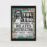 Pilates Instructeur Carte de voeux - Funny Retro