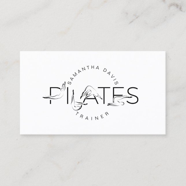 Pilates instructeur Pilates Carte de visite (Devant)