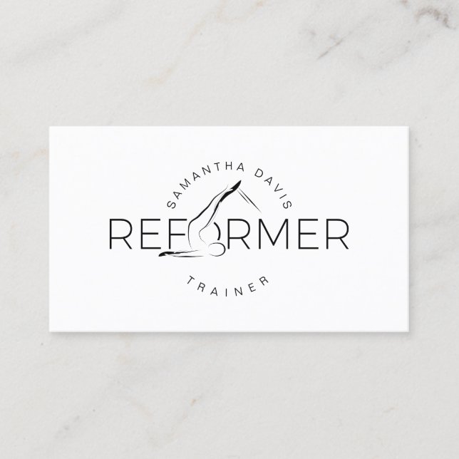 Pilates instructeur Pilates Carte de visite de la  (Devant)