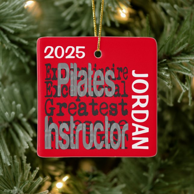 Pilates Instructor Extraordinaire CUSTOM Keramikornament (Baum)