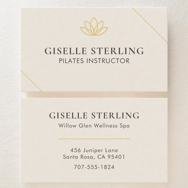 Pilates Instructor Lotus Visitenkarte (Von Creator hochgeladen)