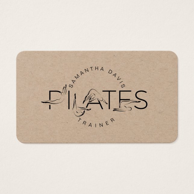 Pilates Instructor Pilates Business Card (Vorderseite)