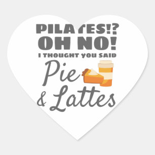 Pilates Instructor Pilates dachte, Kuchen Lattes Herz-Aufkleber