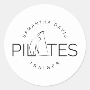 Pilates Instructor Pilates Trainer Runder Aufkleber