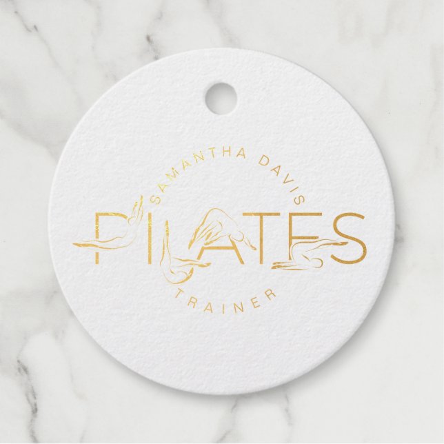 Pilates Instructor Pilates word Geschenkanhänger (Vorderseite)