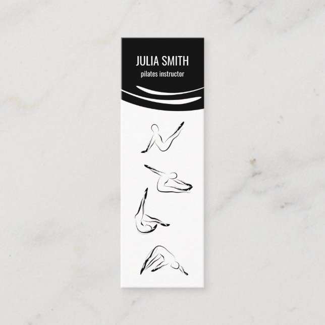Pilates Instructor Vier Pilates Posen Mini Visitenkarte (Vorderseite)