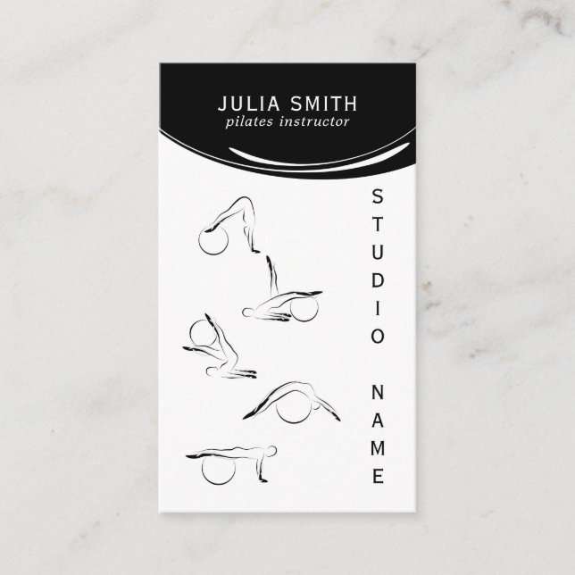 Pilates-Lehrer Visitenkarte (Vorderseite)