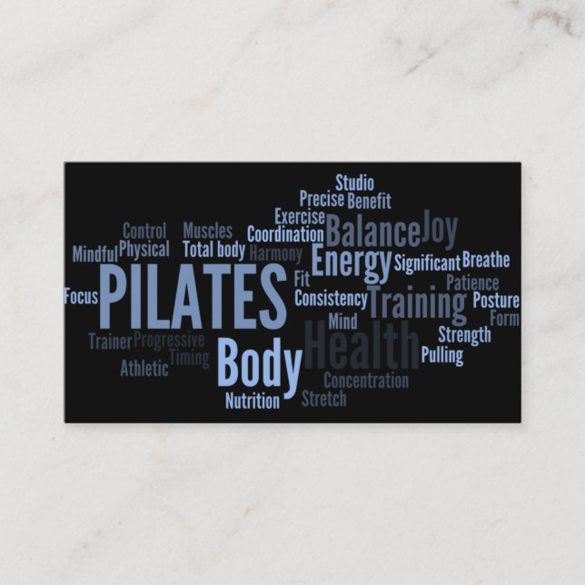 PILATES Lehrer-Visitenkarte Visitenkarte (Vorderseite)