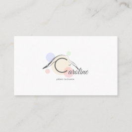 Pilates Letter C-Pose | Monogram Letter C Pilates Visitenkarte