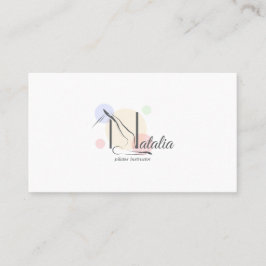 Pilates Letter N Pose | Monogram Letter N Pilates Visitenkarte