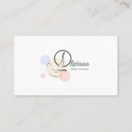 Pilates Letter O Pose | Monogram Letter O Pilates Visitenkarte