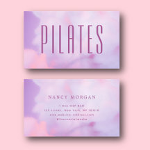 Pilates Lila Holographic Business Card