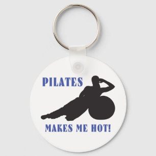Pilates macht mich heiß schlüsselanhänger