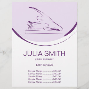 Pilates Meerjungfrau Pose auf dem Reformer Farbe Flyer