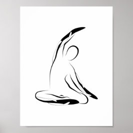 Pilates mermaid Pose Poster