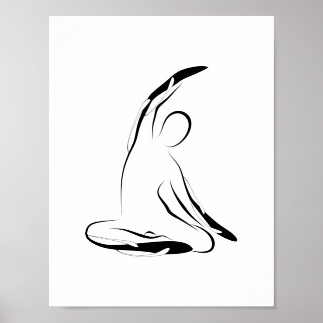 Pilates mermaid Pose Poster (Vorne)