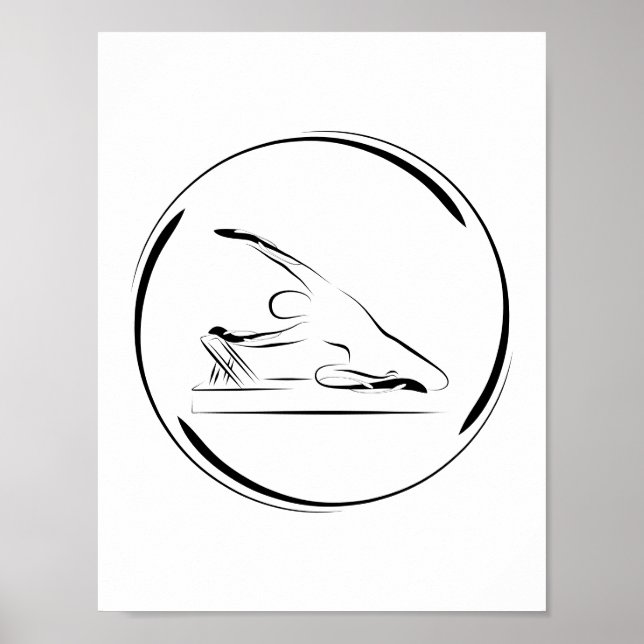 Pilates Mermaid zum Reformer Poster (Vorne)