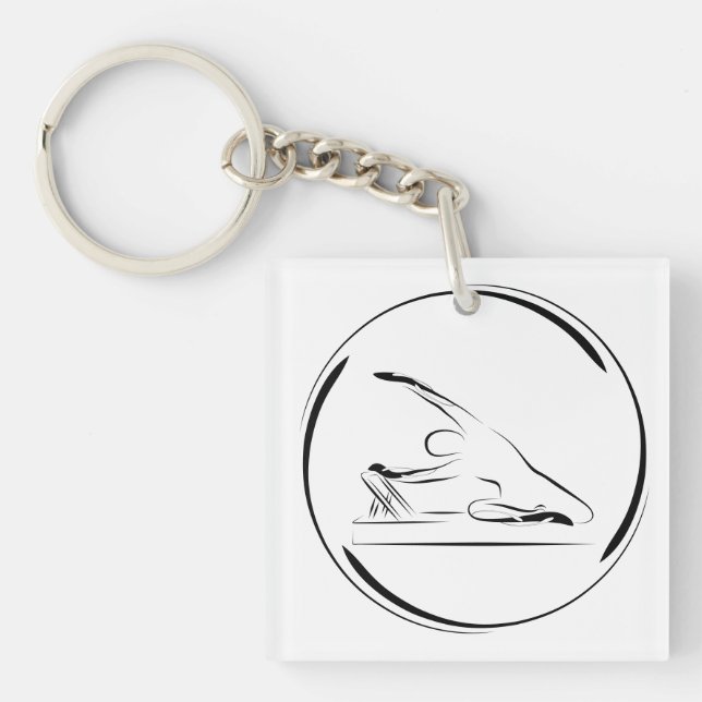 Pilates Mermaid zum Reformer Schlüsselanhänger (Vorderseite)