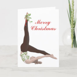 Pilates Mistletoe Weihnachtskarte Feiertagskarte