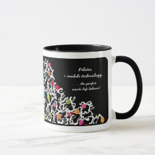 Pilates mit der mobilen Technologie-Tasse, schwarz Tasse